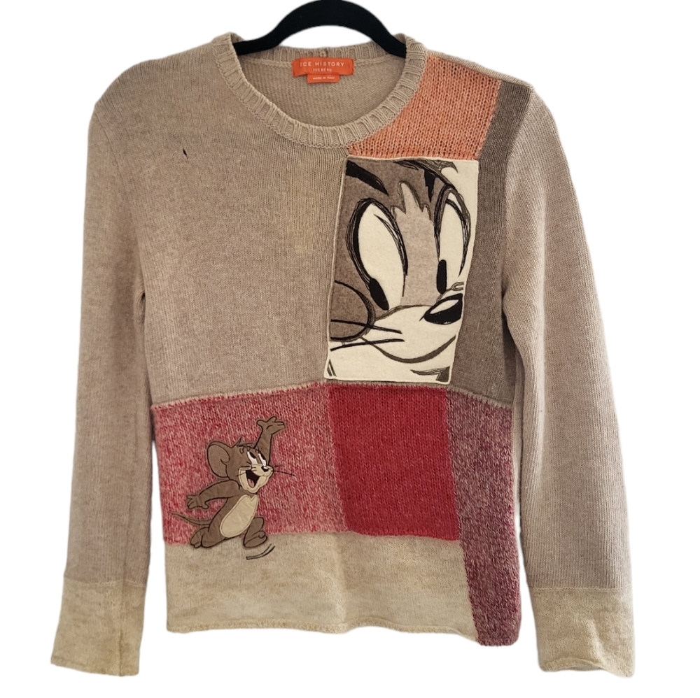 Gilmar ICEBERG Tom and Jerry Knitted Wool Blend Sweater